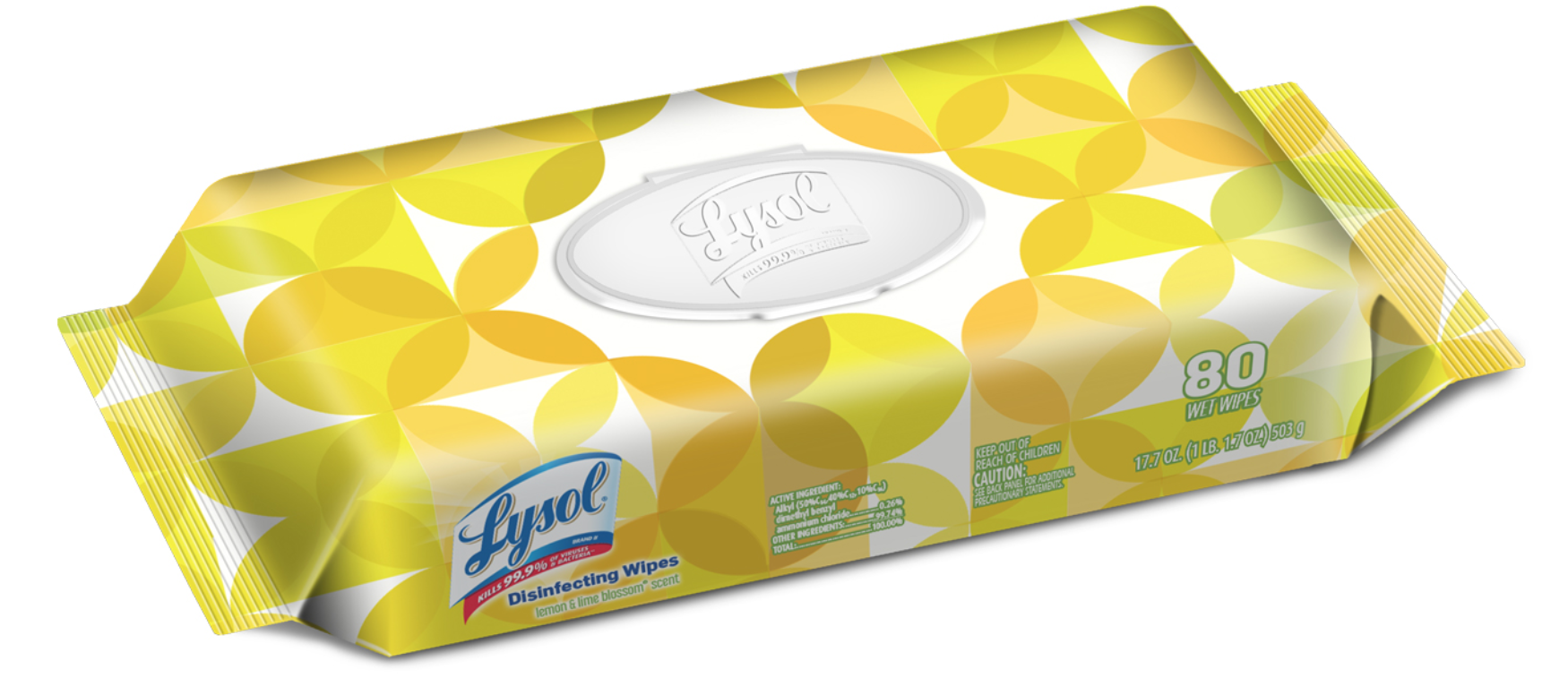 LYSOL® Disinfecting Wipes - Lemon & Lime Blossom (Flat Pack)